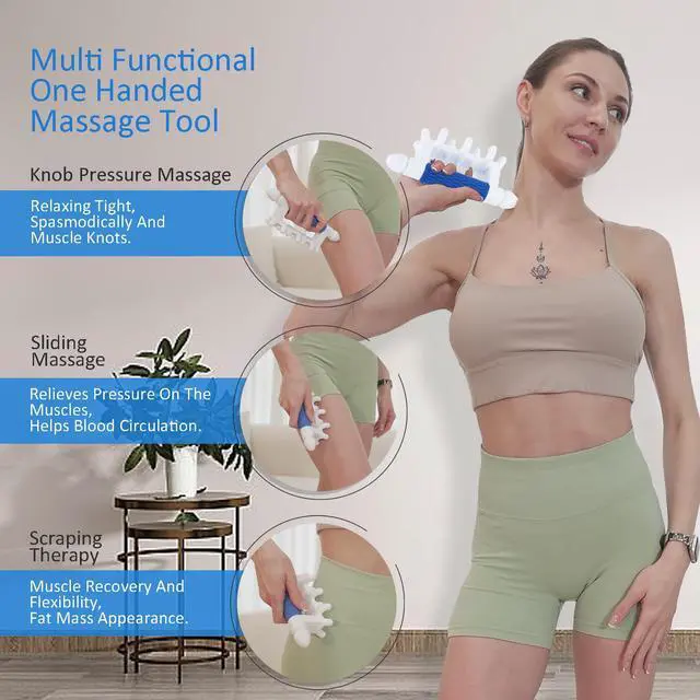 Alt view image 2 of 6 - Fascia Massage Tool Myofascial Release Blaster Tools for Anti-Cellulite Skin Soothing Lymphatic Drainage Trigger Point Deep Tissue Neck,Shoulder,Lower Back,Psoas,Thighs,Butt & Full Body (Blue)