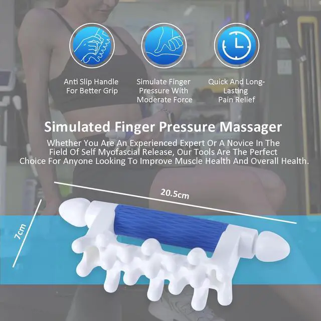 Alt view image 5 of 6 - Fascia Massage Tool Myofascial Release Blaster Tools for Anti-Cellulite Skin Soothing Lymphatic Drainage Trigger Point Deep Tissue Neck,Shoulder,Lower Back,Psoas,Thighs,Butt & Full Body (Blue)