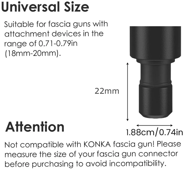 Alt view image 2 of 7 - Fascia Gun Massage Head 20mm Diameter Muscle Head Accessory Deep Tissue Applicator for Buttocks (2.4in Big Ball Heads)