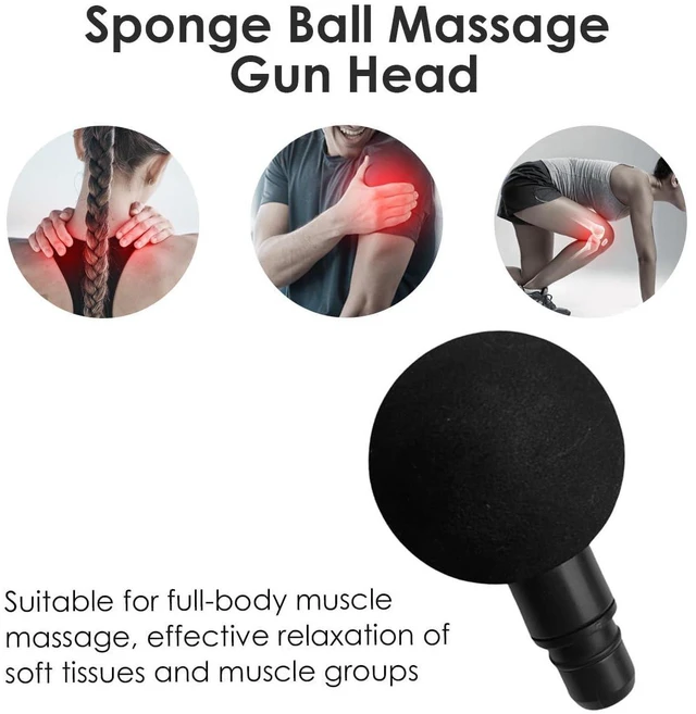 Alt view image 4 of 7 - Fascia Gun Massage Head 20mm Diameter Muscle Head Accessory Deep Tissue Applicator for Buttocks (2.4in Big Ball Heads)