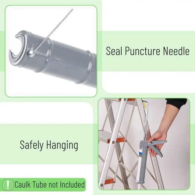 Alt view image 3 of 6 - Caulking Silicone Gun, 10:1 Thrust Ratio, Hand Caulking Guns, No Drip