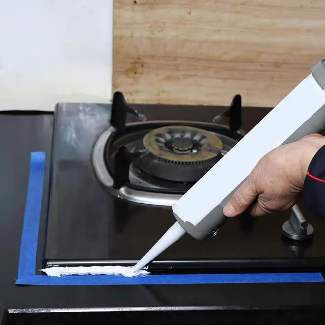 Alt view image 6 of 6 - Caulking Silicone Gun, 10:1 Thrust Ratio, Hand Caulking Guns, No Drip