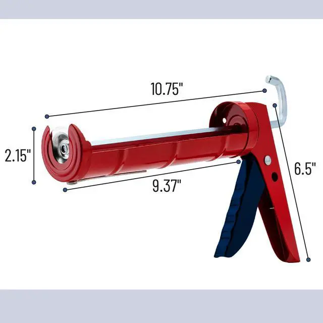 Alt view image 2 of 6 - Caulking Silicone Gun, 10:1 Thrust Ratio, Hand Caulking Guns, No Drip