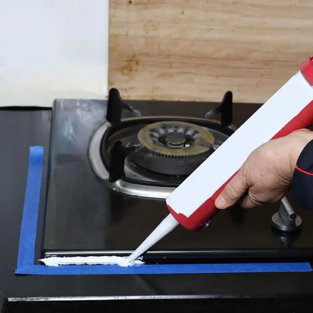 Alt view image 6 of 6 - Caulking Silicone Gun, 10:1 Thrust Ratio, Hand Caulking Guns, No Drip