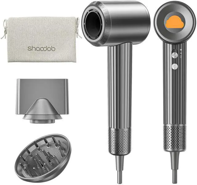 Main image of High Speed Hair Blow Dryer, Ionic Hairdryer Blowdryer, Gray
