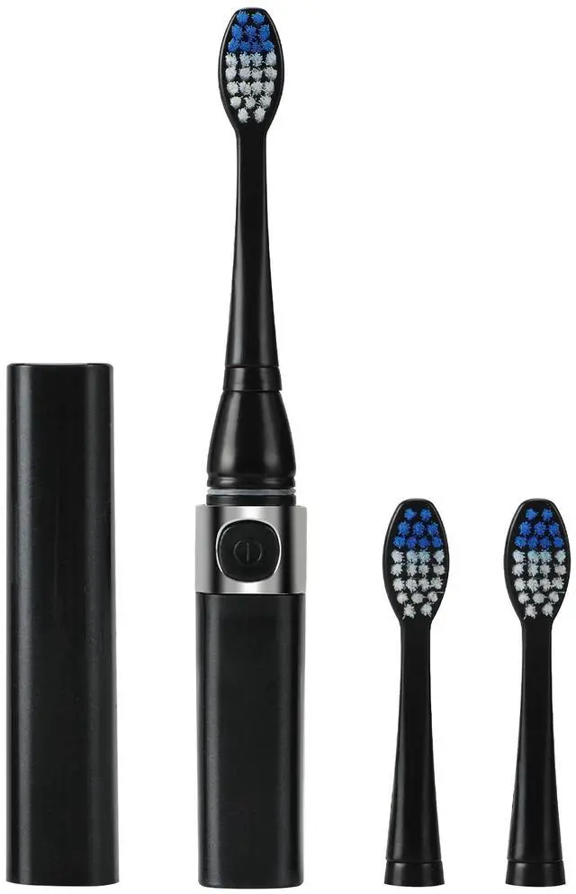 Alt view image 2 of 2 - Portable Sonic Toothbrush Battery Operated, Battery Included, 3 Brush Heads Included, 22,000 Strokes Per Minute, Brush On The Go