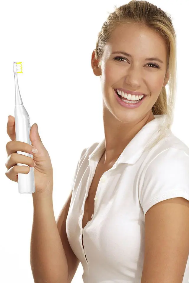 Alt view image 4 of 6 - S430 SmartSeries Electronic Power Rechargeable Sonic Toothbrush with 40,000 Strokes Per Minute, 12 Brush Heads Included (White)