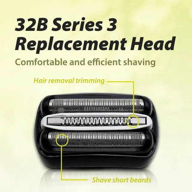 Alt view image 3 of 5 - 2Pack 32B Series 3 Electric Shaver Replacement Head Accessories Compatible with S3 Foil & Cutter Razor Heads, Accessories for S3 3040s 3010s 310s 3000s 3050cc 3080s 390cc Etc