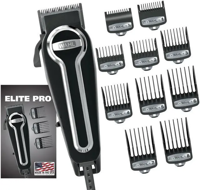 Main image of USA Elite Pro High-Performance Corded Home Haircut & Grooming Kit for Men Electric Hair Clipper Model 3029684