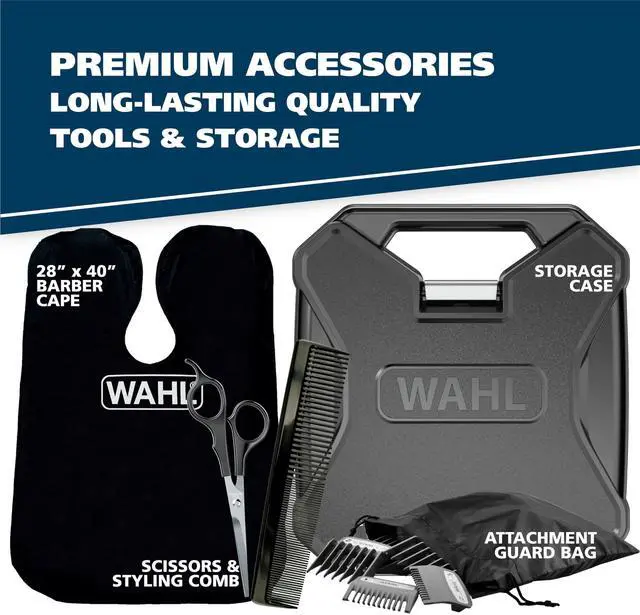 Alt view image 6 of 7 - USA Elite Pro High-Performance Corded Home Haircut & Grooming Kit for Men Electric Hair Clipper Model 3029684
