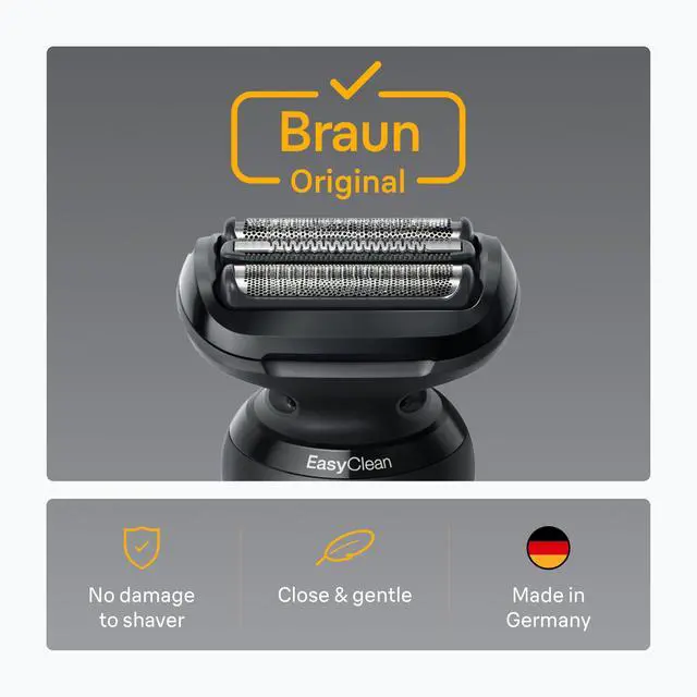 Alt view image 2 of 7 - Series 5 Electric Shaver Replacement Head, Easily Attach Your Shaver Head for a Shave as efficient as Day one, Compatible with New Generation Series 5 Shavers, 54B, Black