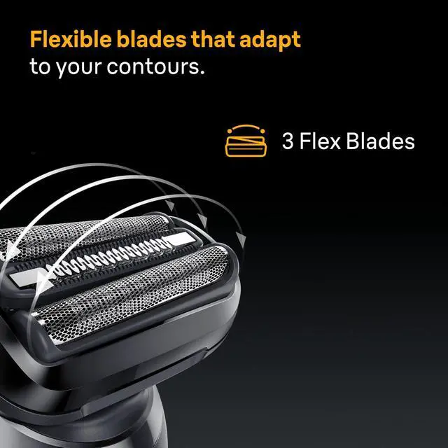 Alt view image 5 of 7 - Series 5 Electric Shaver Replacement Head, Easily Attach Your Shaver Head for a Shave as efficient as Day one, Compatible with New Generation Series 5 Shavers, 54B, Black