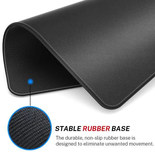Alt view image 4 of 6 - Essential Gaming Mouse Pad, 40% Expanded Size, 12.6 x 10.8 in, Black