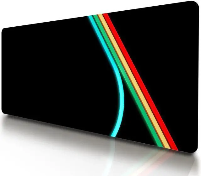 Main image of ARC Neon Gaming Mouse Pad XXL Extra Large Extended Non Slip - XL Mouse Mat, Black, Red, Green, Blue Microfiber Cloth, Rubber, 31.5 x 15.7 in