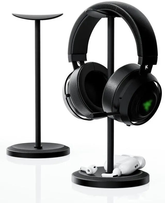Main image of Headphone Stand, Desktop Headset Holder, Black