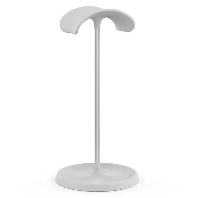 Alt view image 3 of 7 - Headphone Stand, Desktop Headset Holder with Headphone Cable Storage Clip, Heavy Duty Gaming Earphone Stand with Base Curved Storage for AirPods Max, Beats, Bose,Sony and MoreWhite