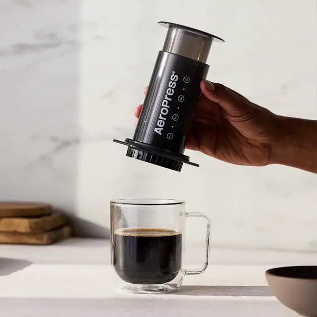 Alt view image 5 of 6 - Original Coffee and Espresso-style Maker, Barista Level Portable Coffee Maker with Chamber, Plunger, & Filters, Quick Coffee and Espresso Maker