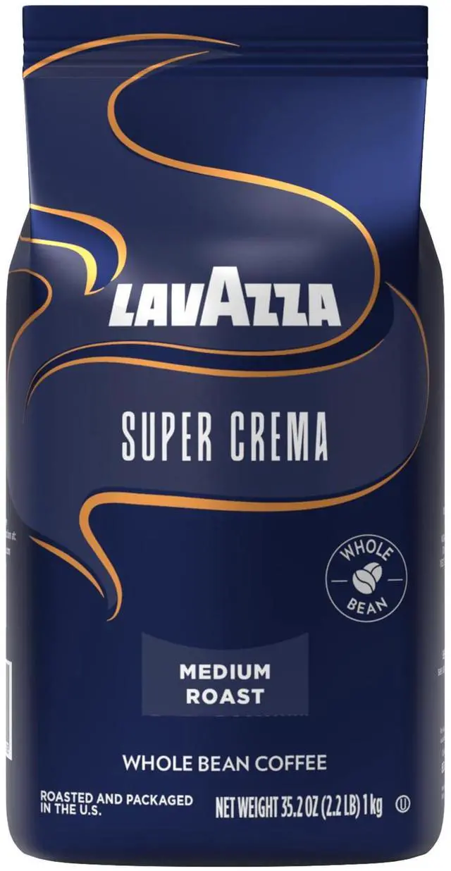 Main image of Super Crema Whole Bean Coffee, Medium Espresso Roast, Arabica and Robusta Blend, 2.2 lb Bag, Package May Vary (Pack of 1)