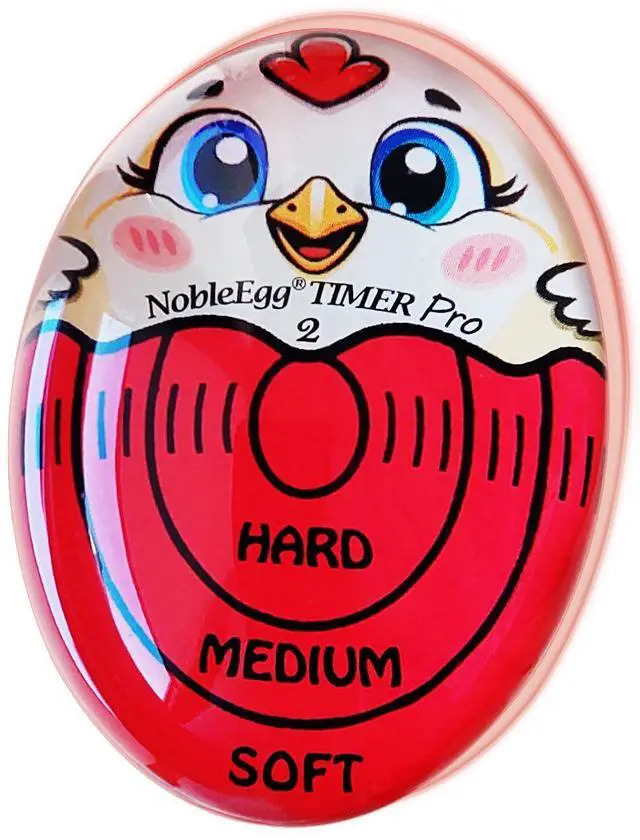 Main image of Egg Timer Pro2 Perfect Soft Hard Boiled Eggs Cooker Kitchen Gadget Red, Certified