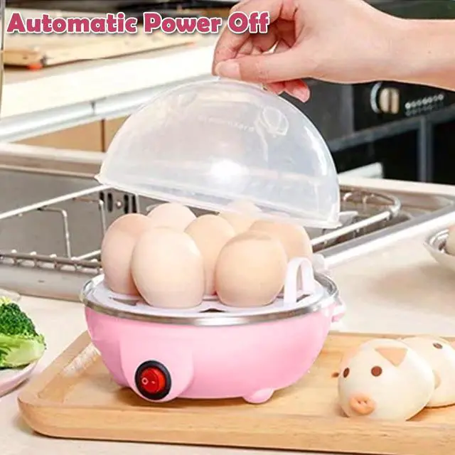 Alt view image 3 of 7 - Chicken Egg Cooker Make Up to 7 Large Boiled Eggs Anti Dry Burning Automatic Power Off Egg Poacher with Heating Plate for Hard, Soft & Poached Eggs()