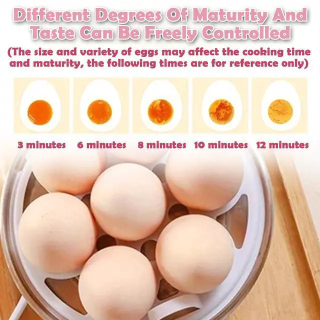 Alt view image 7 of 7 - Chicken Egg Cooker Make Up to 7 Large Boiled Eggs Anti Dry Burning Automatic Power Off Egg Poacher with Heating Plate for Hard, Soft & Poached Eggs()