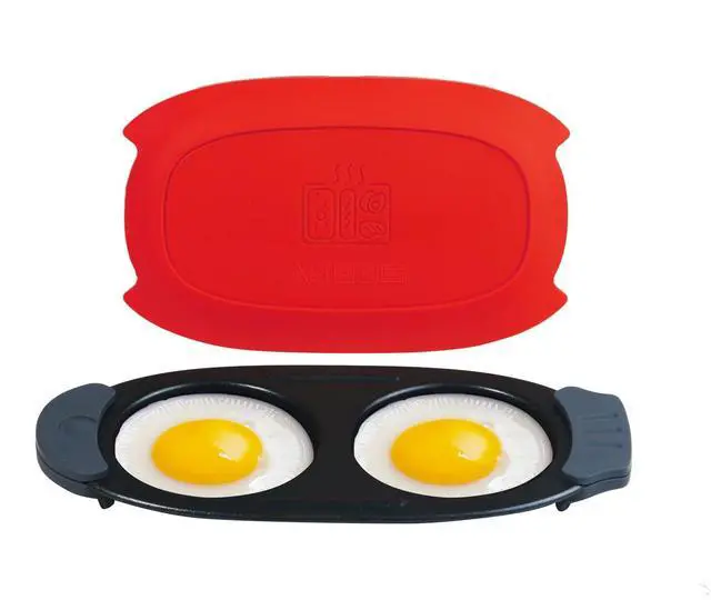 Main image of Quick-Heat Microwave Egg Cooker|Poacher|fryer,Multi-use microwave egg maker for Breakfast Sandwiches,Dishwasher-Safe,Save Time,Portable for Home,Travel,Gifts(red)