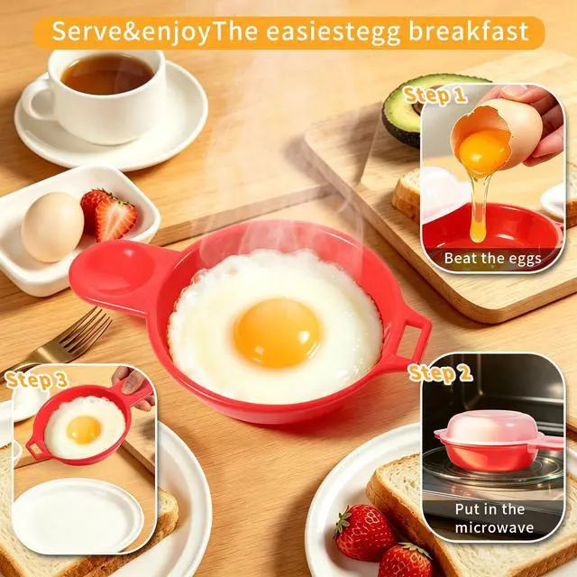 Alt view image 5 of 7 - Microwave Omelet Maker, Egg Maker for Kitchen Cooking Tool Set of 2