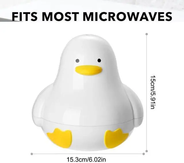 Alt view image 2 of 7 - Microwave Egg Boiler Duck Shape 4 Egg Capacity Microwave Egg Cooker for Hard Boiled Eggs Egg Maker Under 9 minutes Medium and Hard Boiled Egg Cooker Rapid Egg Boiler Microwavable Egg Poacher