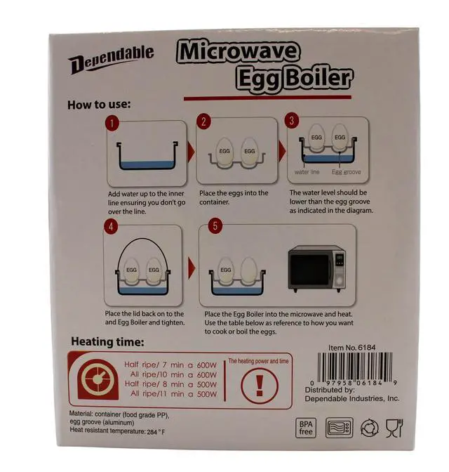 Alt view image 7 of 7 - Microwave Egg Boiler Cooker Hard or Soft Boiled Eggs BPA Free Cook Up To 4 Eggs In Minutes Food-Grade White