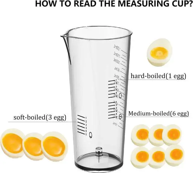 Alt view image 2 of 3 - Plastic Measuring Cup for 6 egg capacity Egg Cooker, 8 Oz Measuring