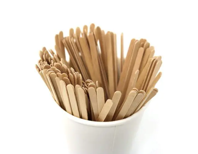 Alt view image 2 of 5 - Wood Coffee Stirrers Stir Sticks - 1,000 Biodegradable Disposable Wooden Beverage Mixer with Round Ends, Made with Natural Birch Wood, Eco-Friendly BPA Free Swizzle Drinks Sticks (5.5 Inch)