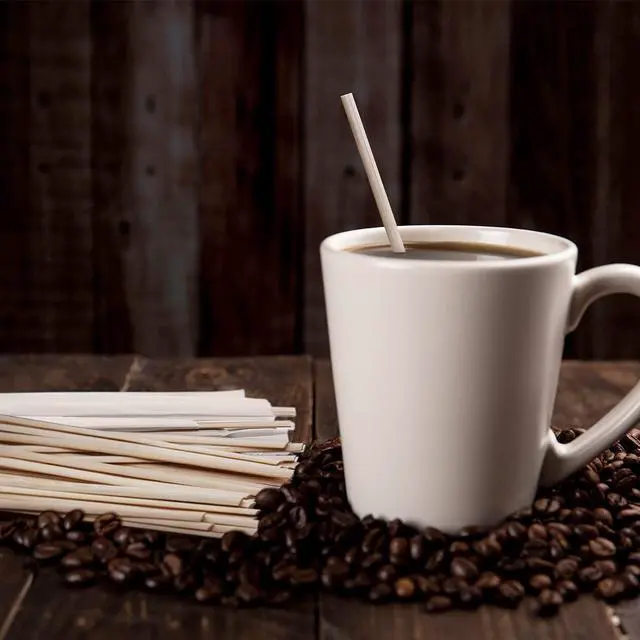 Alt view image 4 of 6 - Bamboo Coffee Stirrers/Beverage Stir Sticks, 7" Individually Wrapped, 500-Count, Natural
