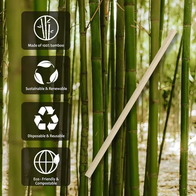 Alt view image 6 of 6 - Bamboo Coffee Stirrers/Beverage Stir Sticks, 7" Individually Wrapped, 500-Count, Natural