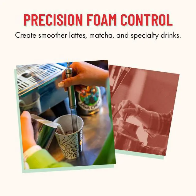 Alt view image 4 of 7 - Baristir by Gosh That's Good Barista Mixing Tool for Coffee Shops | Handheld Stirrer for Coffee, Matcha, Tea | No Clumps, Excellent Foam Control