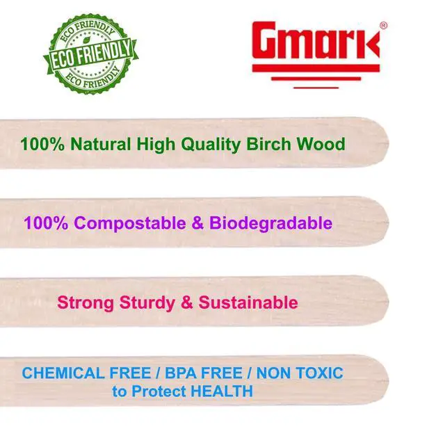 Alt view image 5 of 7 - 1.8mm Extra Thick Coffee Stir Sticks (7.5 Inch) - Heavy Duty Natural Birch Wood Stirrers - 1000 Count - Sturdy No-Snap Design for Hot Coffee, Tea & Lattes - Round Ends GM1117