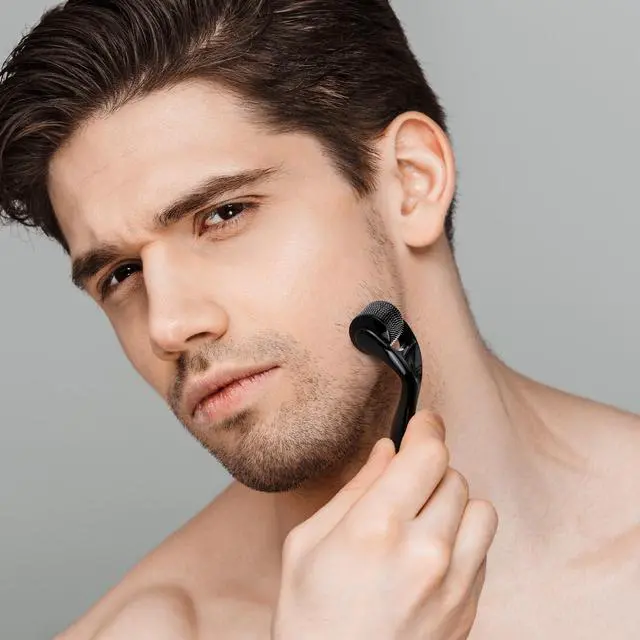 Alt view image 6 of 7 - Microneedle Derma Roller for Hair Beard Face Skin 0.25mm Beard Roller Microneedling Roller, Microneedle Roller 0.25mm for Men Women Home Use
