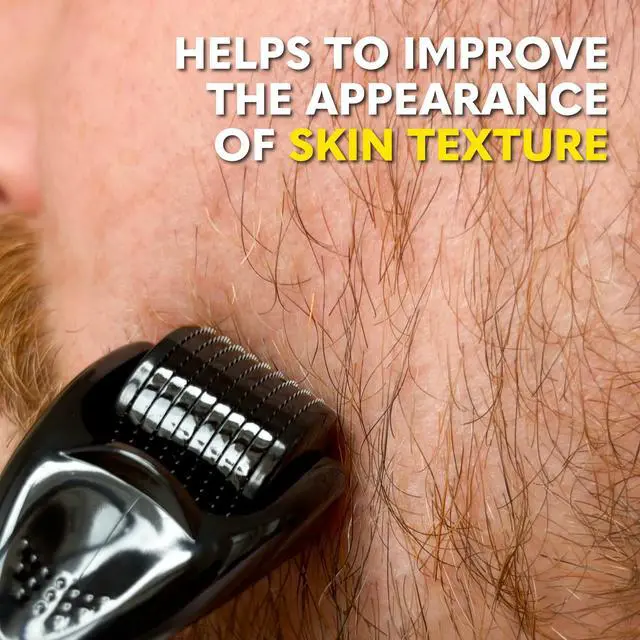 Alt view image 5 of 7 - Derma Roller for Face, Body and Scalp - Microneedling for Men and Women with 540 Titanium Microneedles - Beard Roller & Micro Needling Scalp Hair - Black