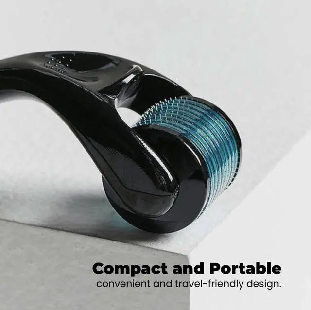 Alt view image 5 of 6 - Derma Roller for Men & Women - Personal Cosmetic Beauty Tool 0.25mm - Titanium(Black Blue)