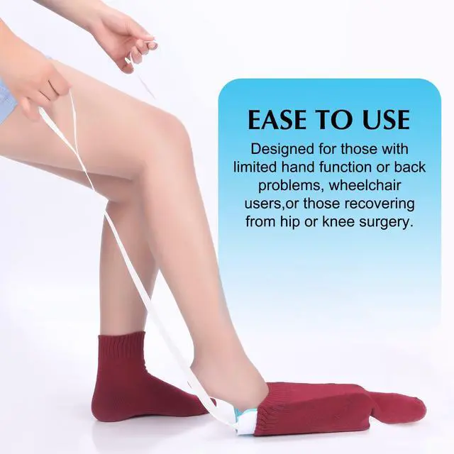 Alt view image 2 of 7 - Sock Aid - Sock Aid Device for Seniors, Disabled, Pregnant - Sock Helper Aide Tool - Sock Assistant Device No Bending