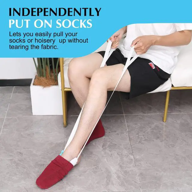 Alt view image 5 of 7 - Sock Aid - Sock Aid Device for Seniors, Disabled, Pregnant - Sock Helper Aide Tool - Sock Assistant Device No Bending
