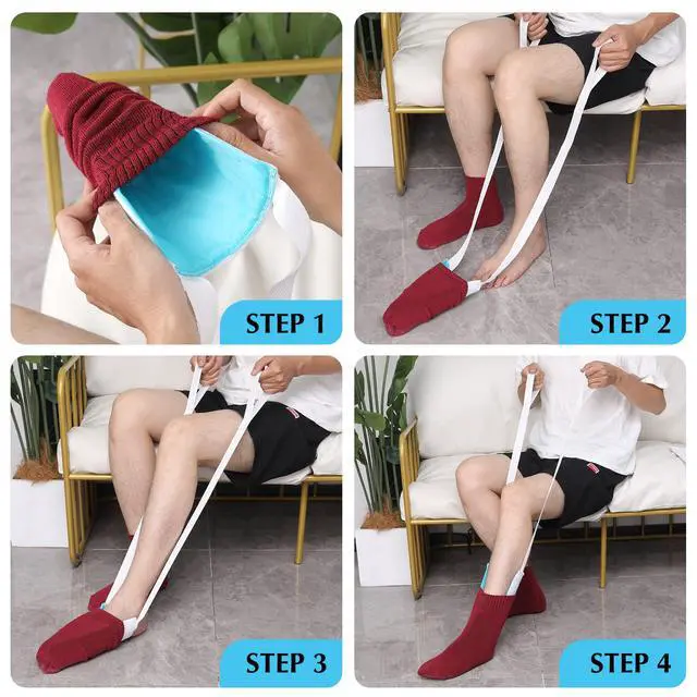 Alt view image 6 of 7 - Sock Aid - Sock Aid Device for Seniors, Disabled, Pregnant - Sock Helper Aide Tool - Sock Assistant Device No Bending