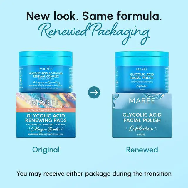 Alt view image 2 of 7 - Glycolic Acid Pads - Toner Pads for Face Cleansing - Exfoliating Pad with Tea Tree Oil, Salicylic Acid & Vitamins E, B3, B5 - Facial Polishes & Peels, Skin Pore Resurfacing & Radiance - 50 Count