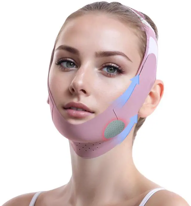 Main image of Graphene V-Line Mask Chin Up Mask V Shaped Face Mask Chin strap for sleeping,Jawline Shaper,Lilac,Small