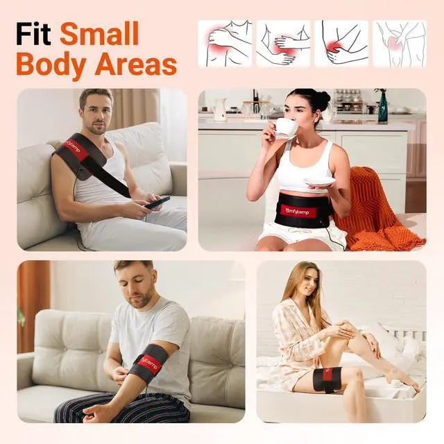 Alt view image 2 of 6 - Red Light Pad for Body, 14.4'' x 6.1'' Near Infrared Light Wrap, Wearable Flexible Soft Light Pad for Back Knee Joint Muscle, 660nm & Invisible 850nm(Corded)