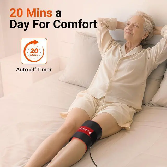 Alt view image 3 of 6 - Red Light Pad for Body, 14.4'' x 6.1'' Near Infrared Light Wrap, Wearable Flexible Soft Light Pad for Back Knee Joint Muscle, 660nm & Invisible 850nm(Corded)