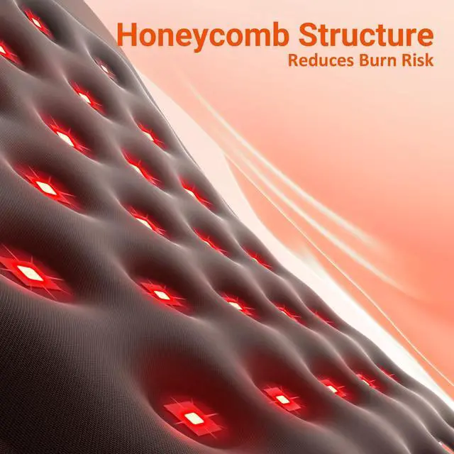 Alt view image 5 of 6 - Red Light Pad for Body, 14.4'' x 6.1'' Near Infrared Light Wrap, Wearable Flexible Soft Light Pad for Back Knee Joint Muscle, 660nm & Invisible 850nm(Corded)