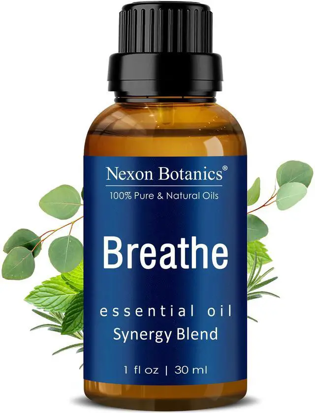 Main image of Breathe Essential Oil Blend 30 ml - Breath Sinus Relief with Menthol Oils - for Humidifiers, Diffusers, and Aromatherapy -