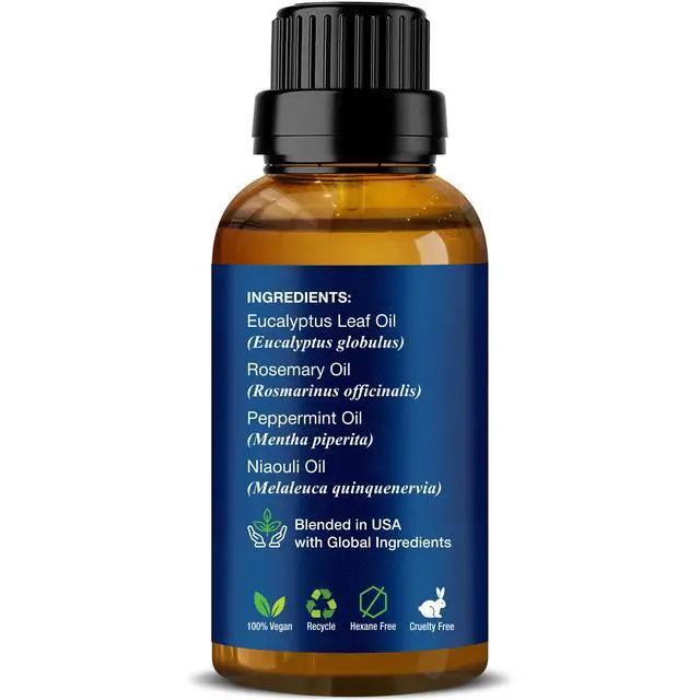 Alt view image 7 of 7 - Breathe Essential Oil Blend 30 ml - Breath Sinus Relief with Menthol Oils - for Humidifiers, Diffusers, and Aromatherapy -