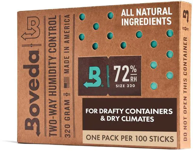 Main image of 72% Two-Way Humidity Control Pack For Large Wood Humidifier Boxes Size 320 Single Moisture Absorber Humidifier Pack Individually Wrapped Hydration Packet