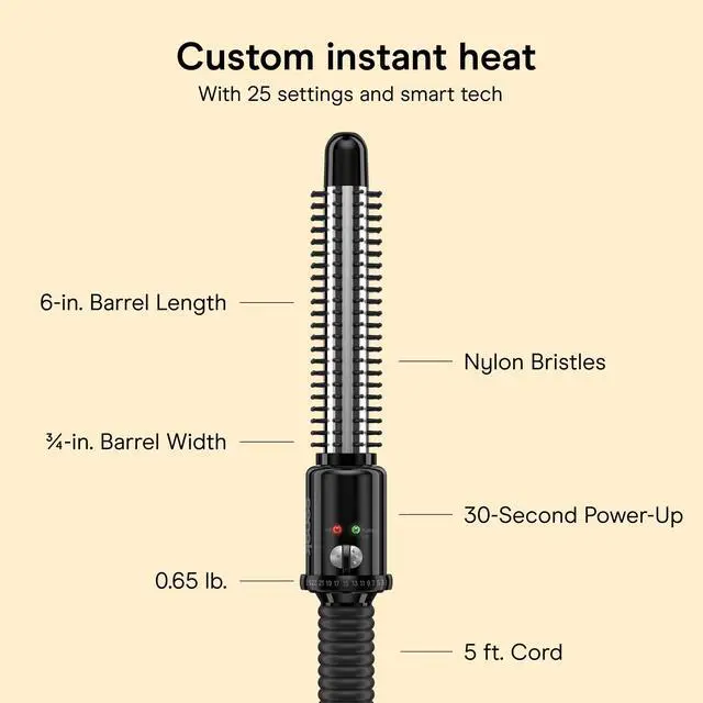 Alt view image 4 of 7 - Instant Heat ¾-In. Curling Iron Brush